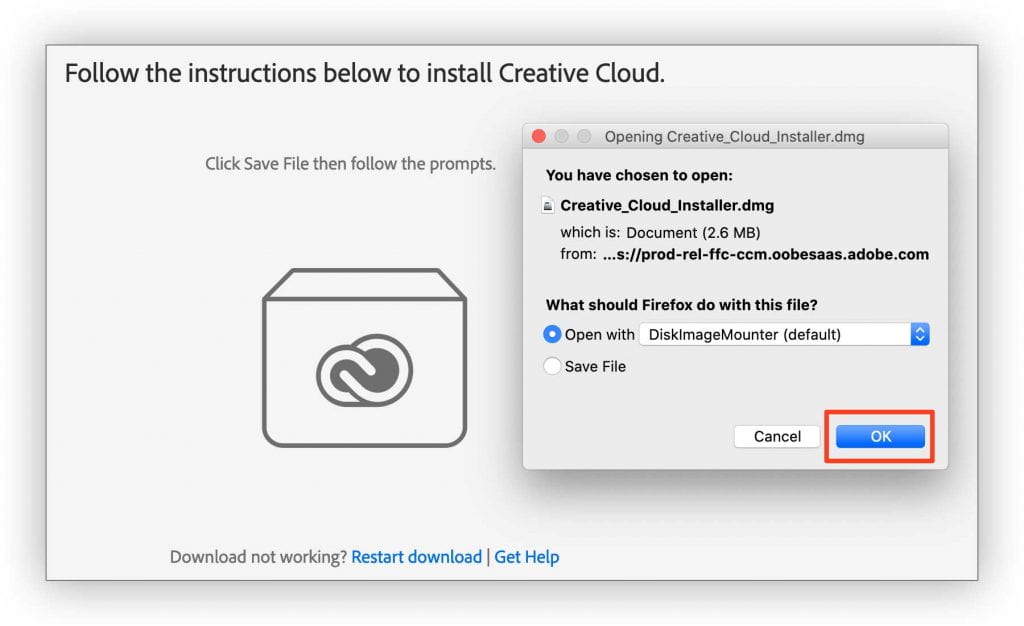 creative cloud installer dmg file