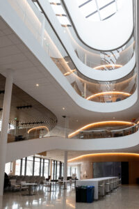 Interior photo of the atrium