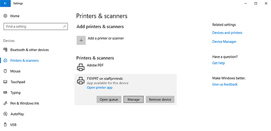 Connect To A Printer In Windows 10 : Red River College: Information ...