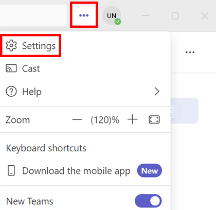 click more options and then settings
