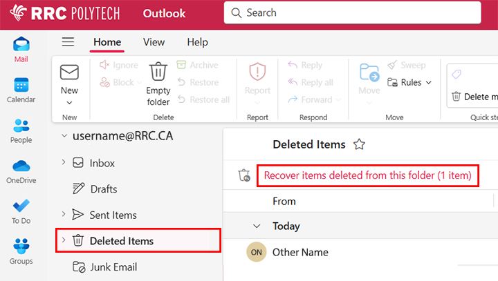 recover items deleted from deleted folder