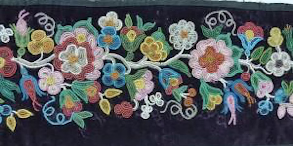 colorful floral bead work
