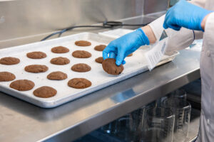 Cookies on a baking sheet