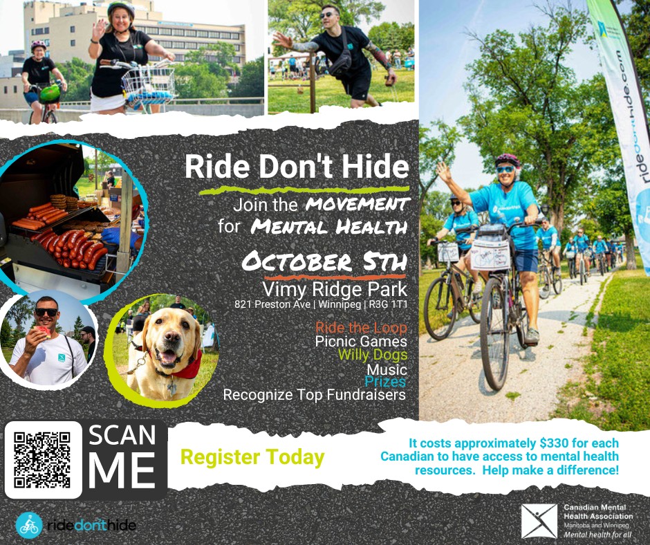 A collage of photos from a previous ride don't hide event, highlighting the agenda