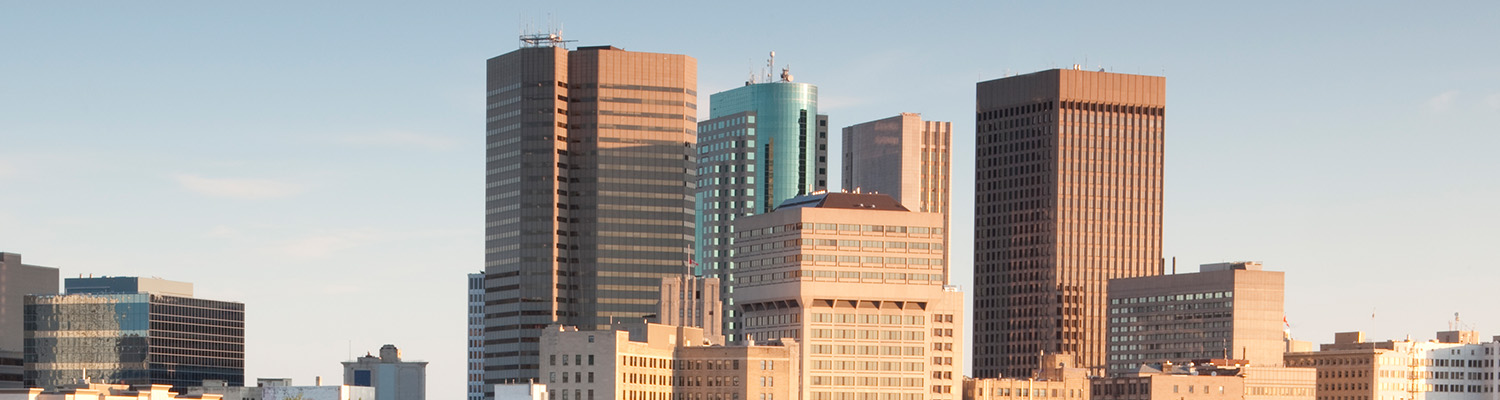 Winnipeg skyline on a sunny day