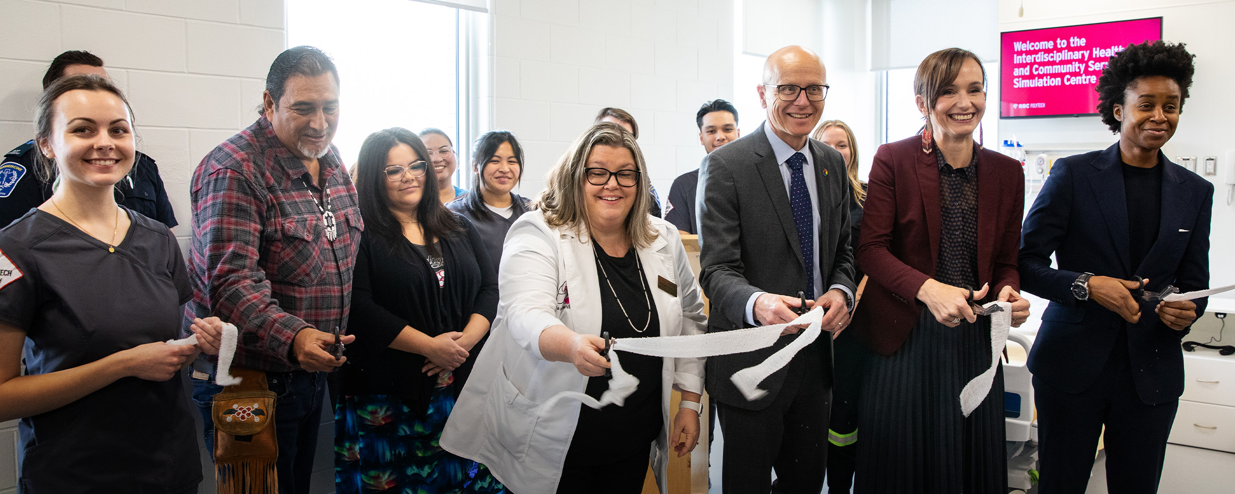 Stakeholders cut ribbon at opening of RRC Polytech's Interdisciplinary Health and Community Services Simulation Centre